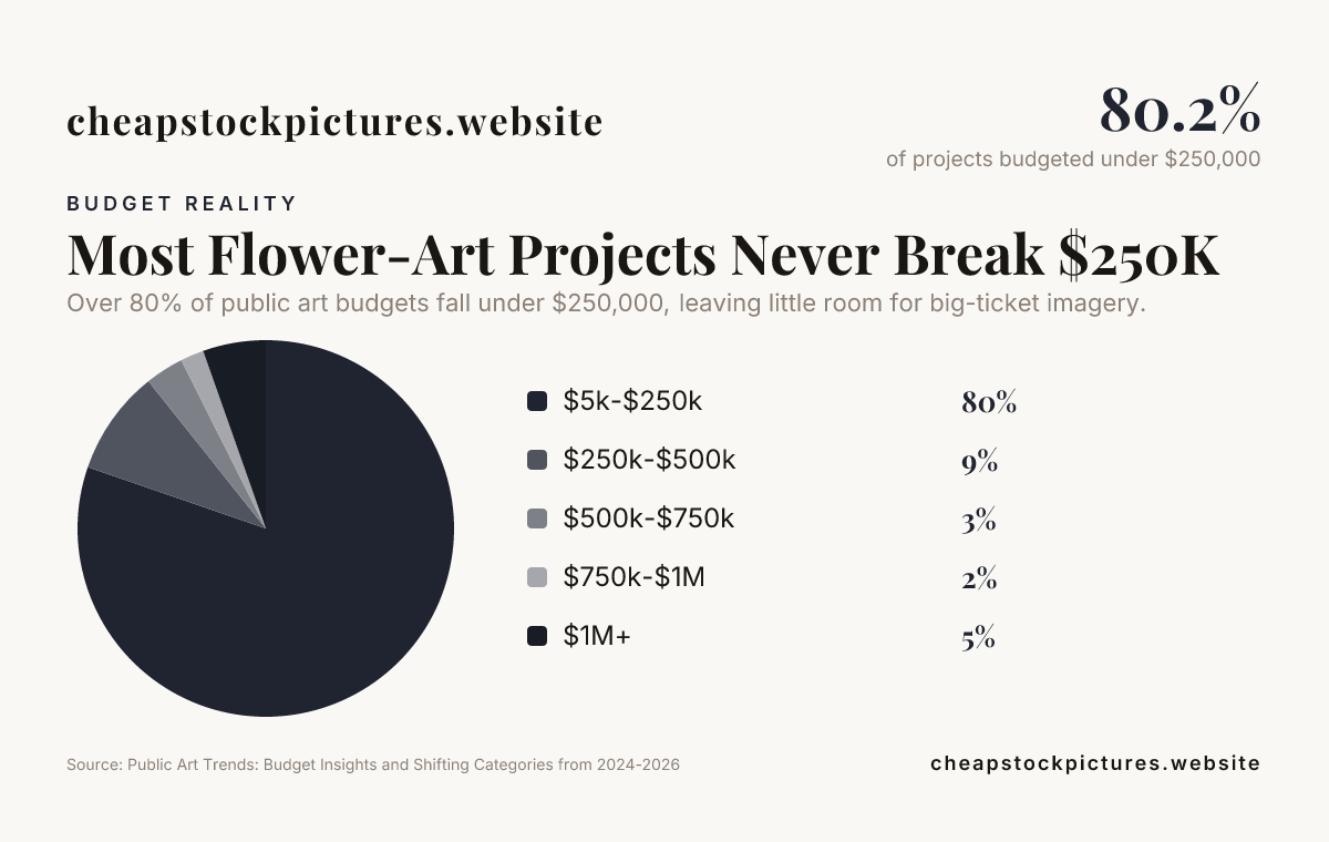 Most Flower-Art Projects Never Break $250K  data from Public Art Trends: Budget Insights and Shifting Categories from 2024-2026