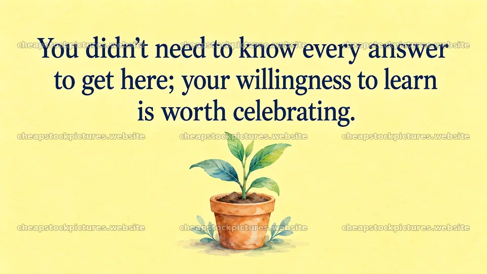 Graduation greeting with watercolor potted seedling – stock pictures 10324x5812