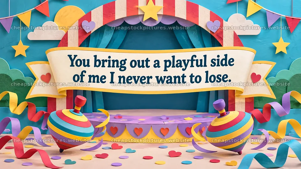 Playful Love Greeting with Colorful Stage – stock pictures 10324x5812