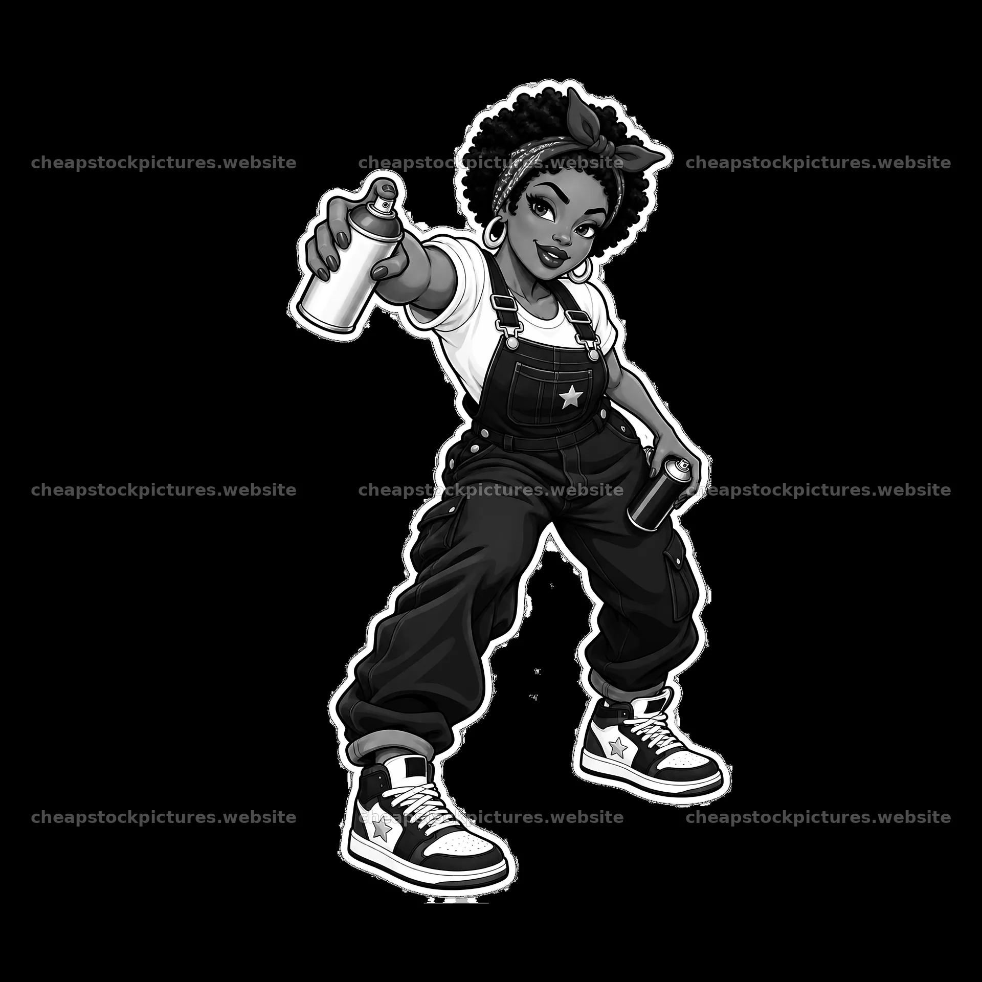 Patriotic graffiti sprayer holding a spray can in urban outfit – stock pictures 7746x7746
