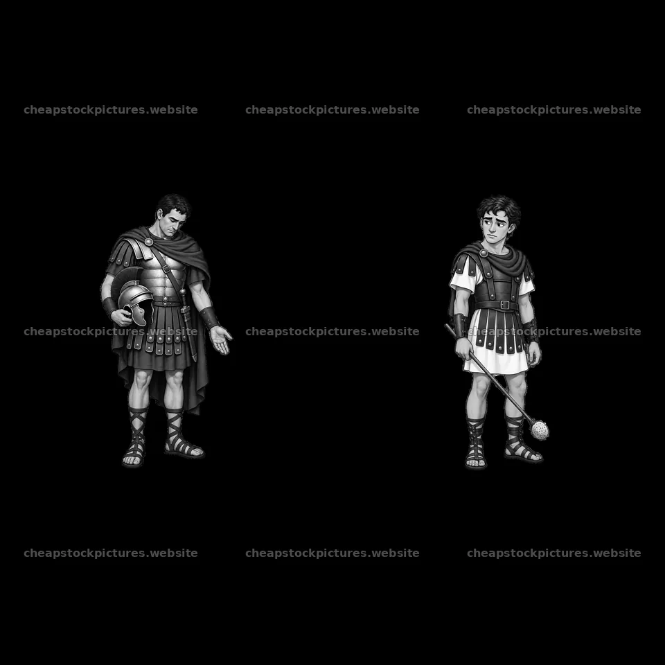 Jesus on the cross with two Roman soldiers standing beside – stock pictures 7746x7746