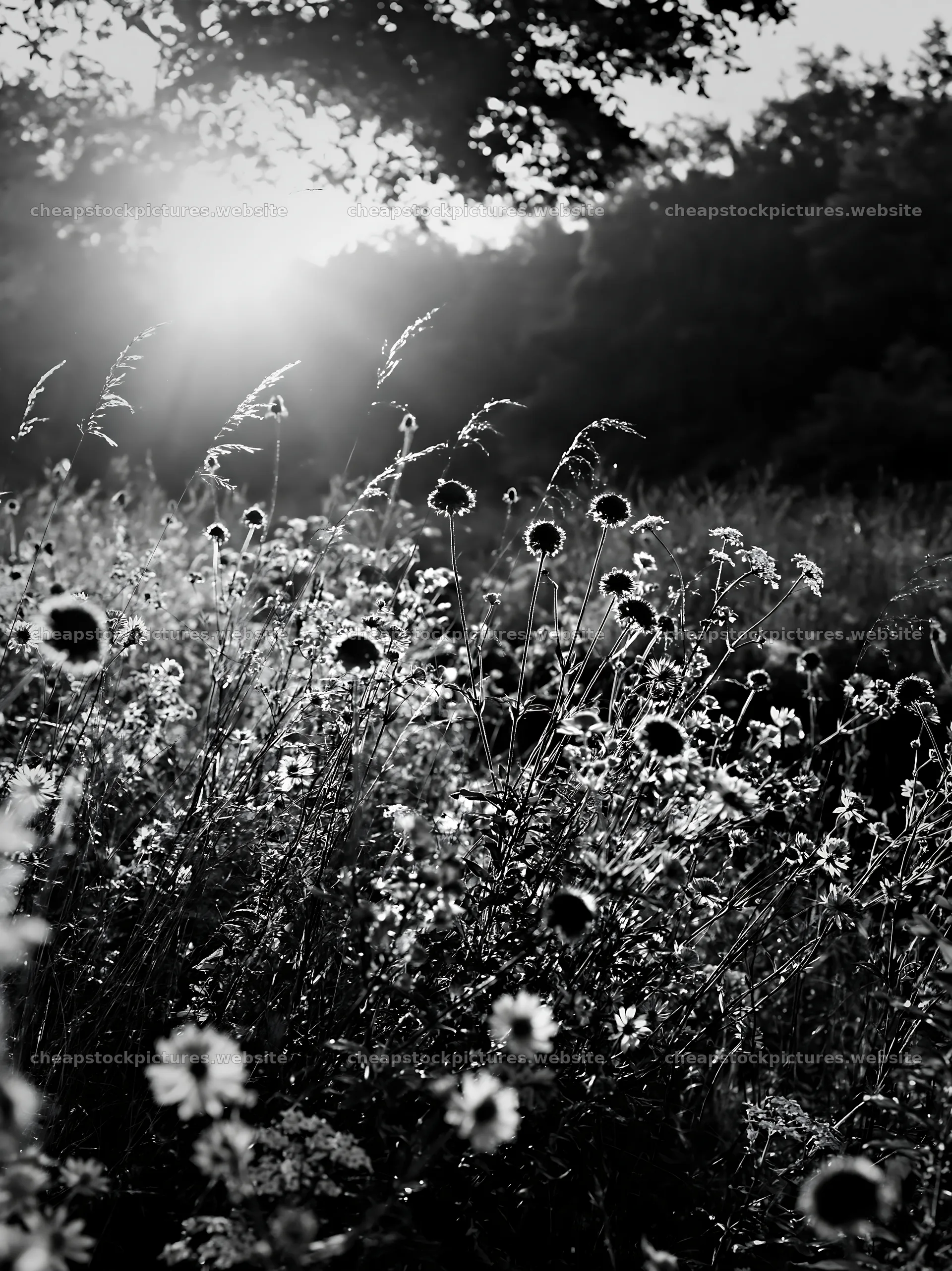 Christmas wreaths beside stream in meadow at sunset – stock pictures 6866x9174