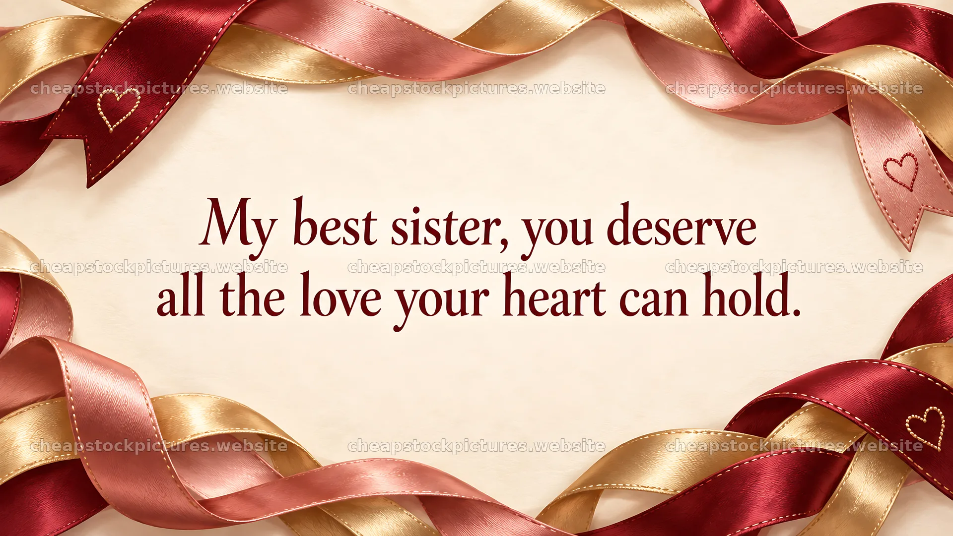 Heartfelt love message for a sister – stock pictures 10324x5812