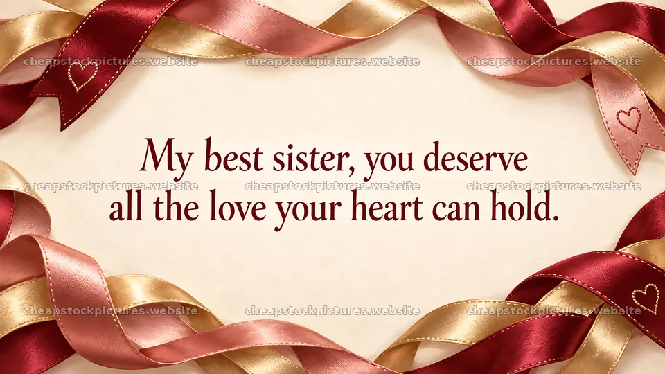 Heartfelt love message for a sister – stock pictures 10324x5812