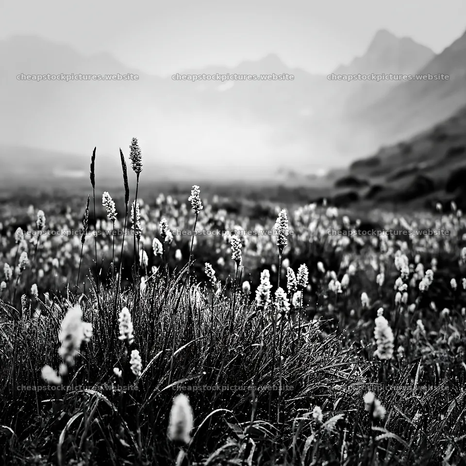 Swiss alpine meadow landscape with wildflowers and mountains – stock pictures 7938x7938