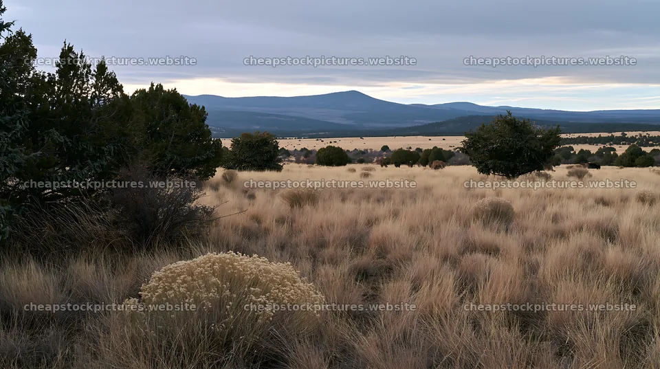 Expansive meadow with drought tolerant stems and hills in distance – stock pictures 10608x5938