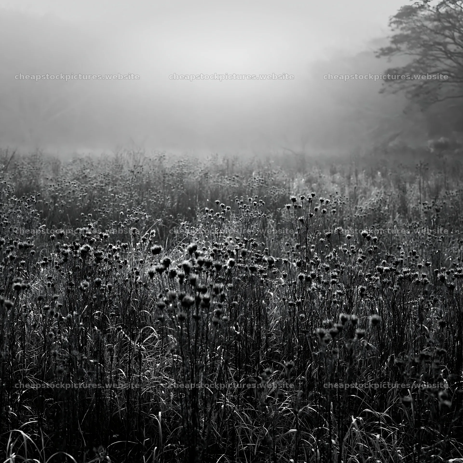Ehime twilight meadow with dry seedheads – stock pictures 7938x7938
