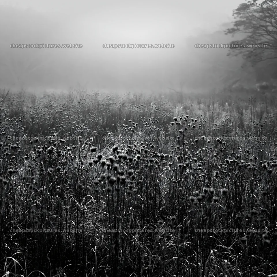 Ehime twilight meadow with dry seedheads – stock pictures 7938x7938