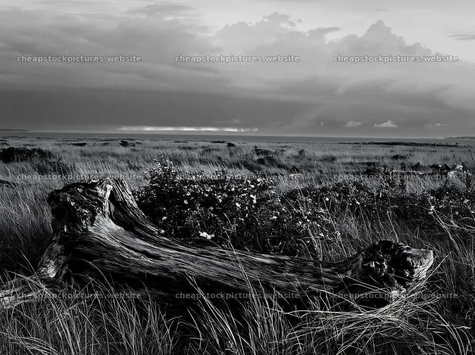 Chiba coastal climate meadow driftwood foreground with grass and – stock pictures 9174x6866